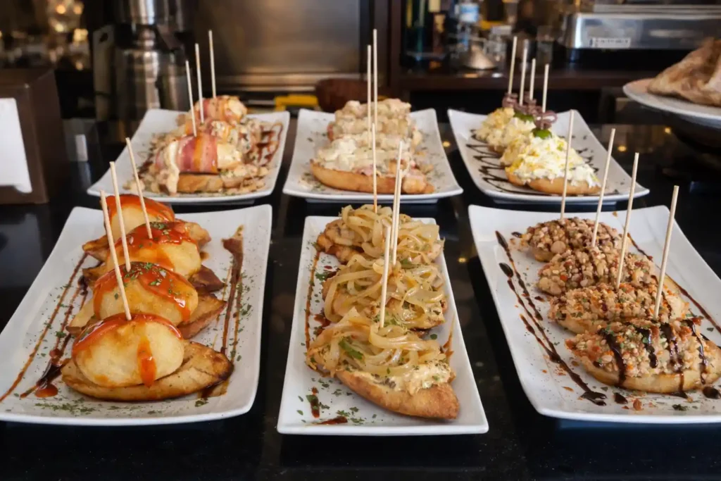 pintxos en restaurante arkatza vitoria gasteiz